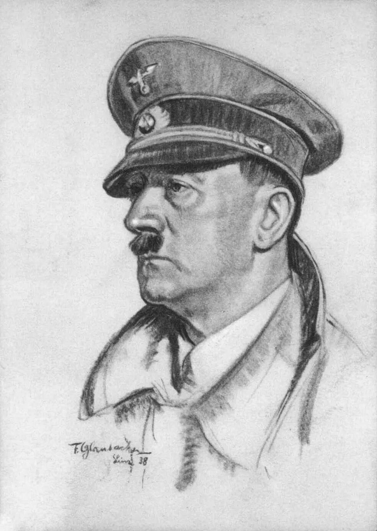 Artistic hitler coloring book