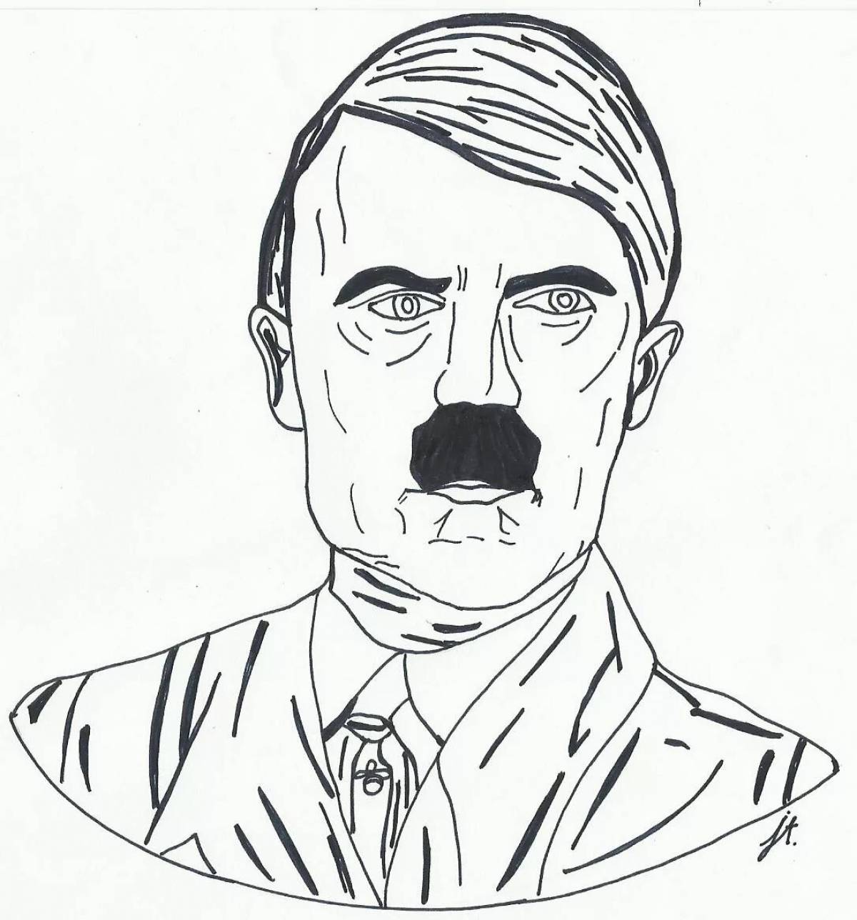 Coloring playful hitler