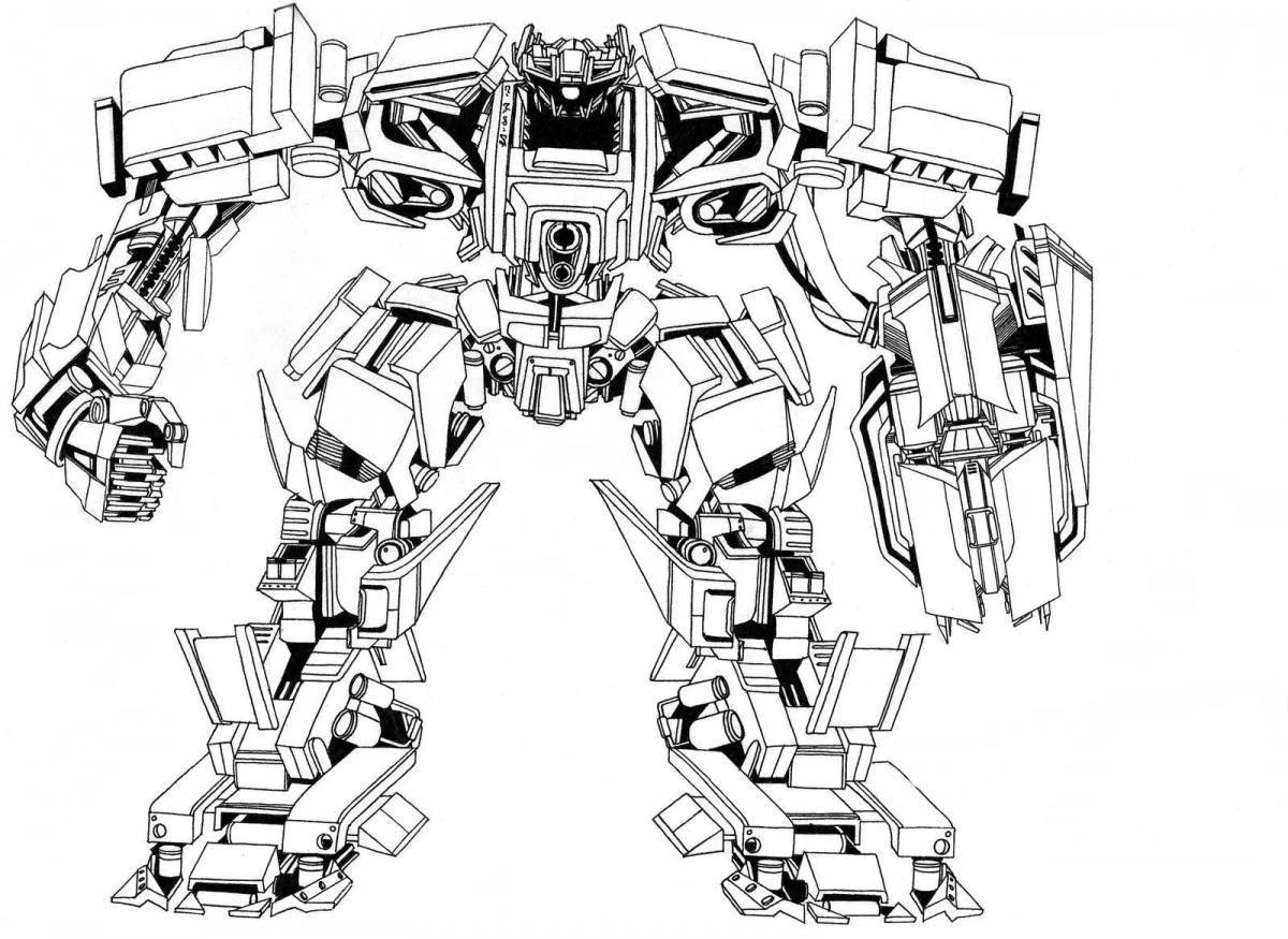 Colorful ironhide coloring page