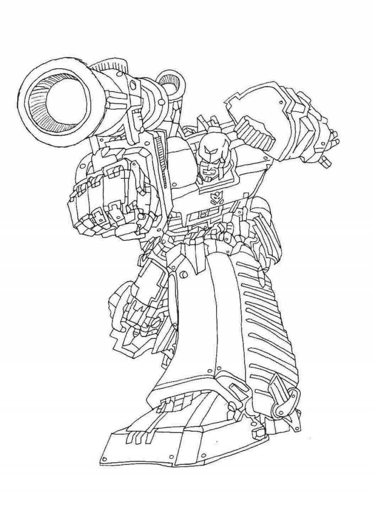 Playful ironhide coloring page
