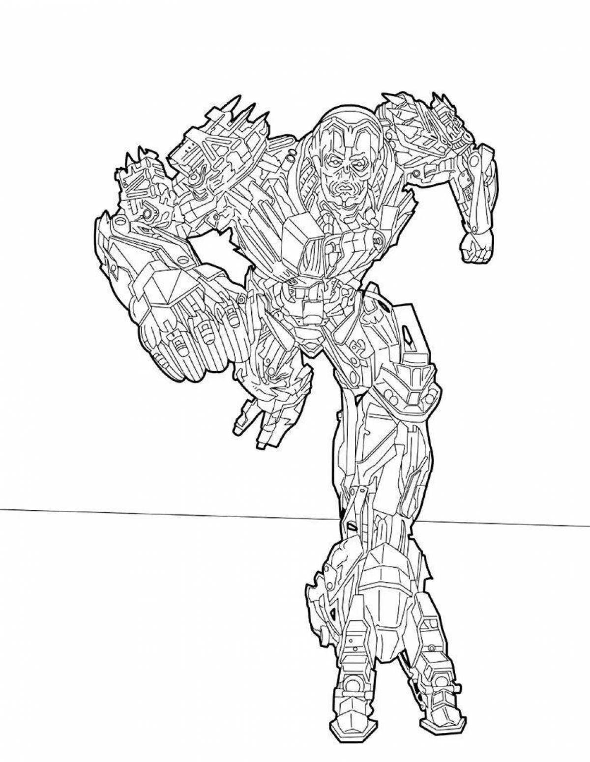 Bold ironhide coloring page