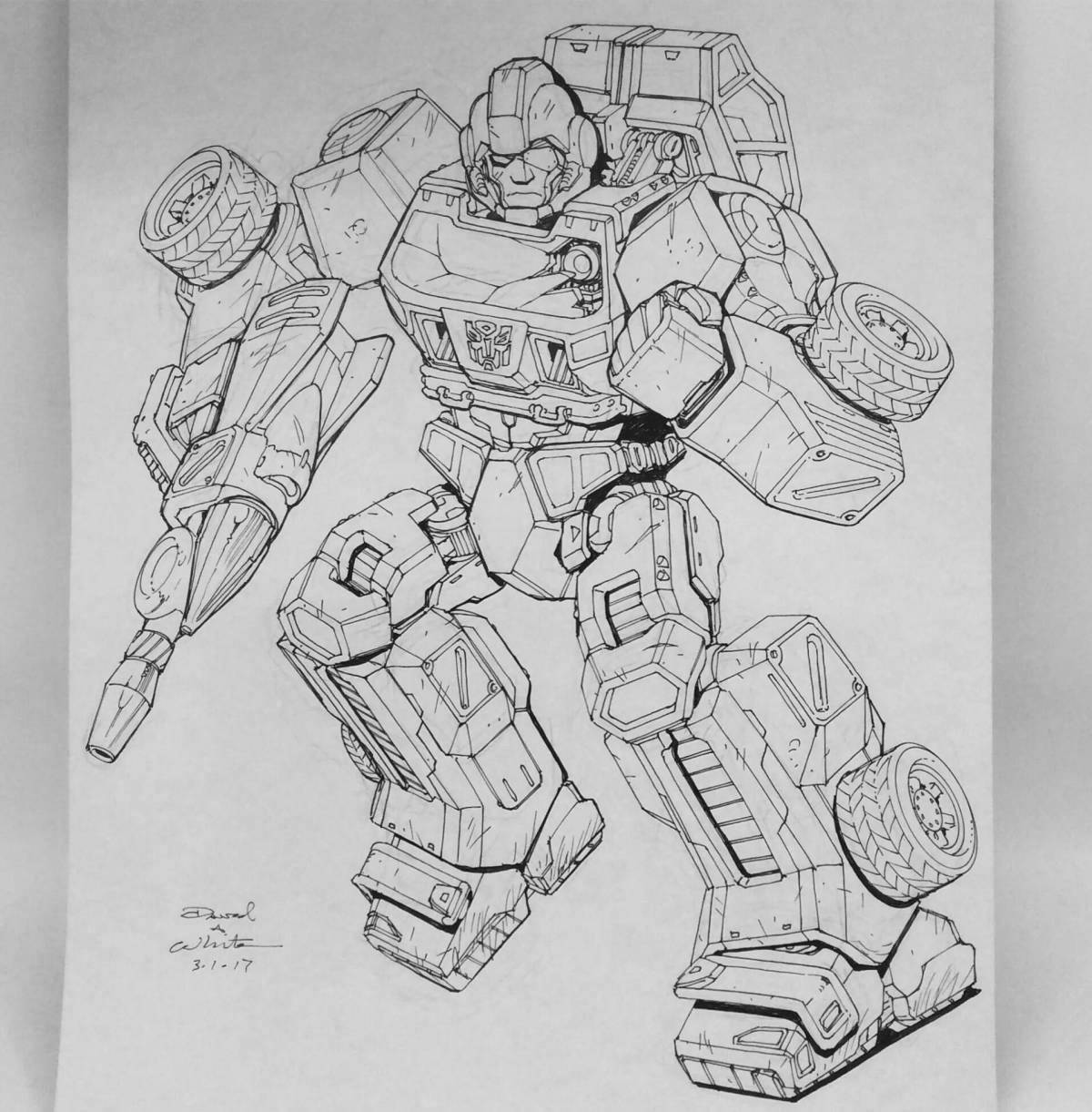 Coloring book cheeky ironhide