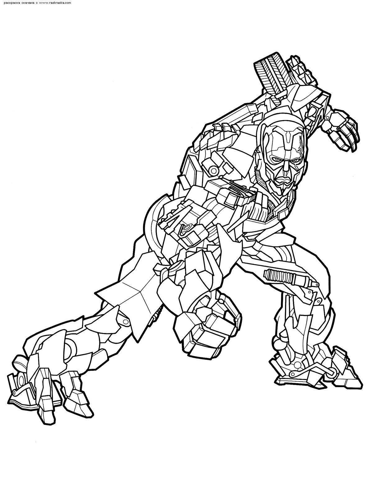 Cute ironhide coloring page