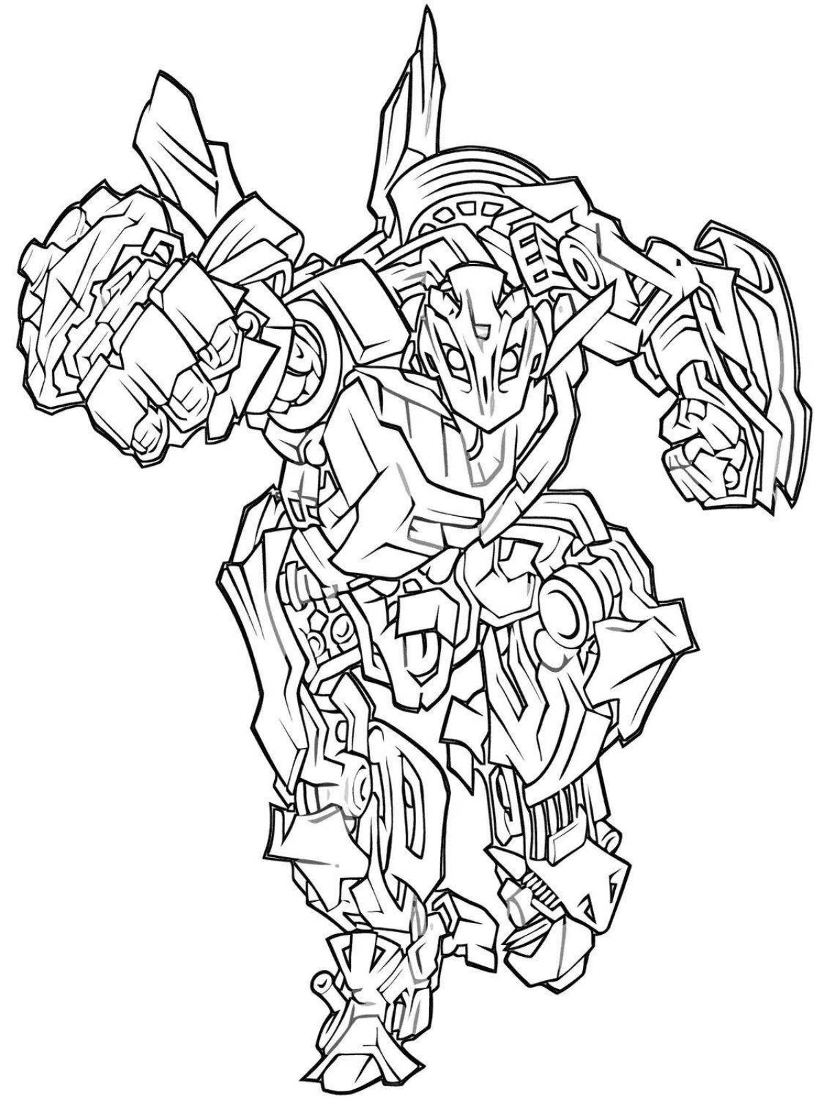 Dynamic ironhide coloring page