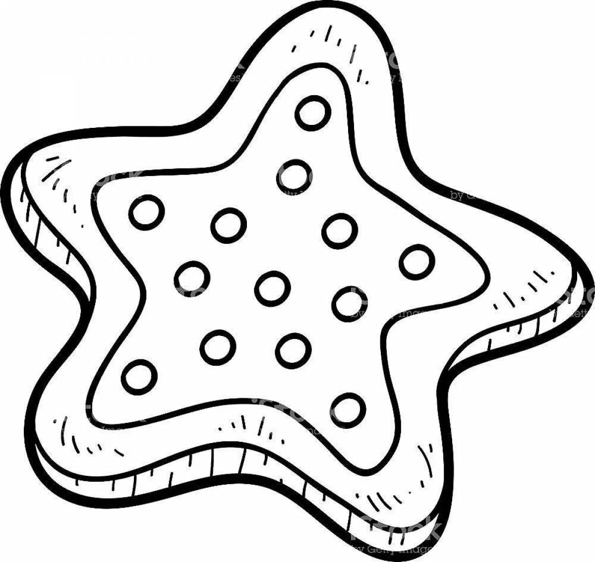 Funny cookie coloring page for kids
