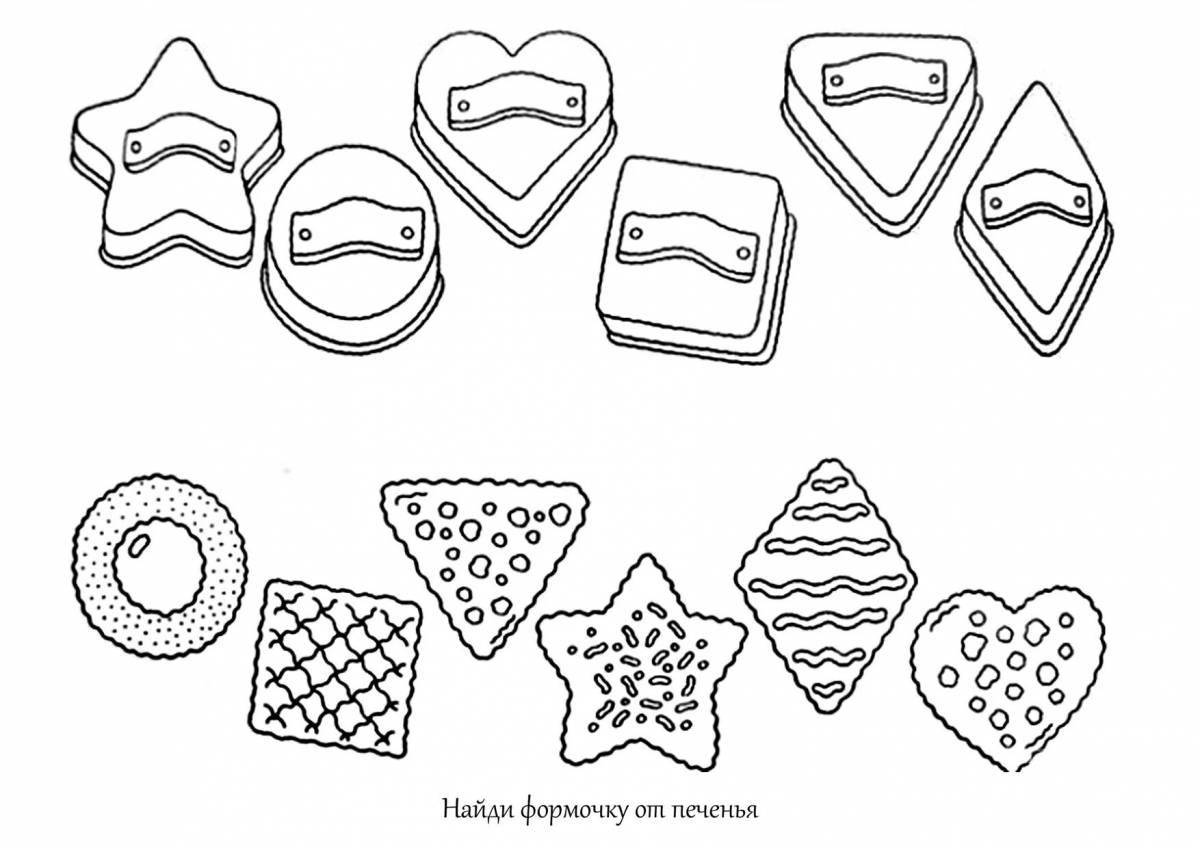 Coloring page for delicious cookies for children