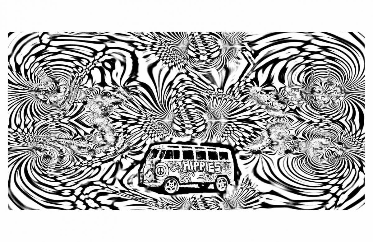 Bold psychedelic coloring book