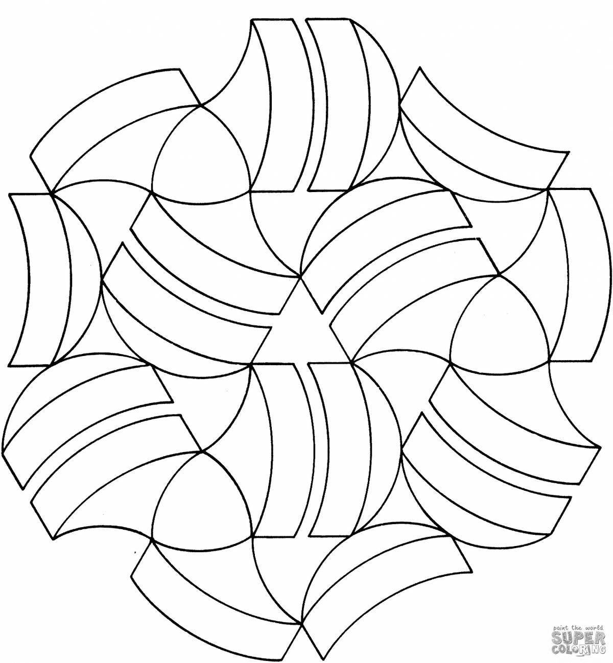 Charming fractal coloring book