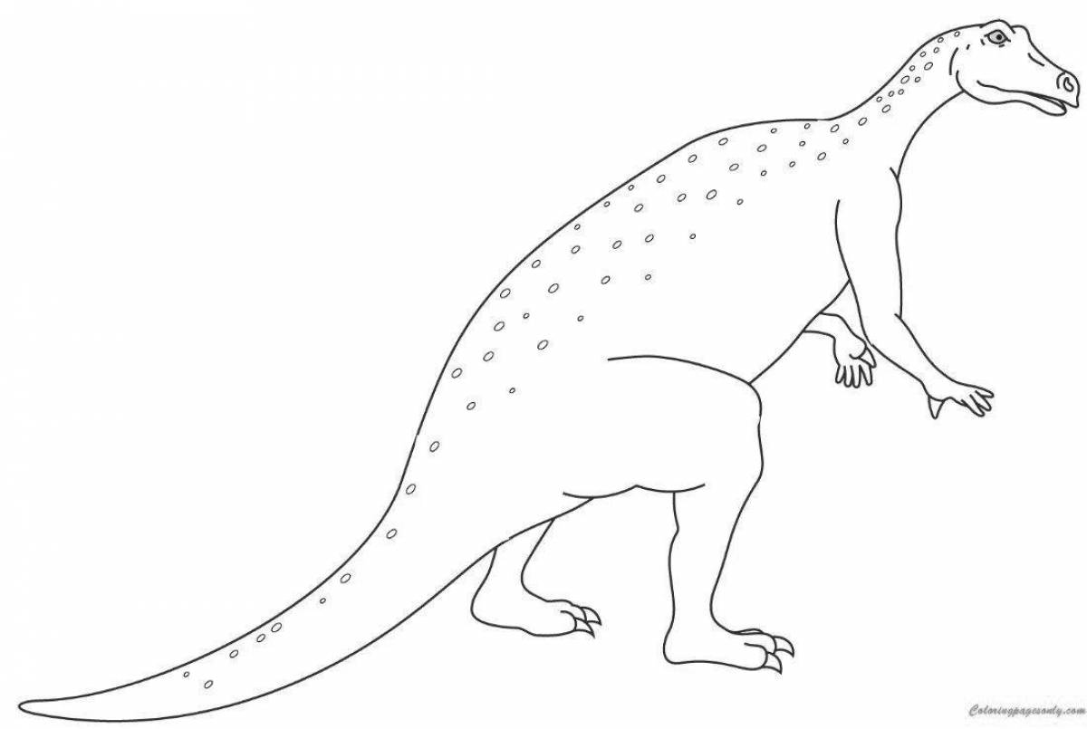 Attractive iguanodon coloring page