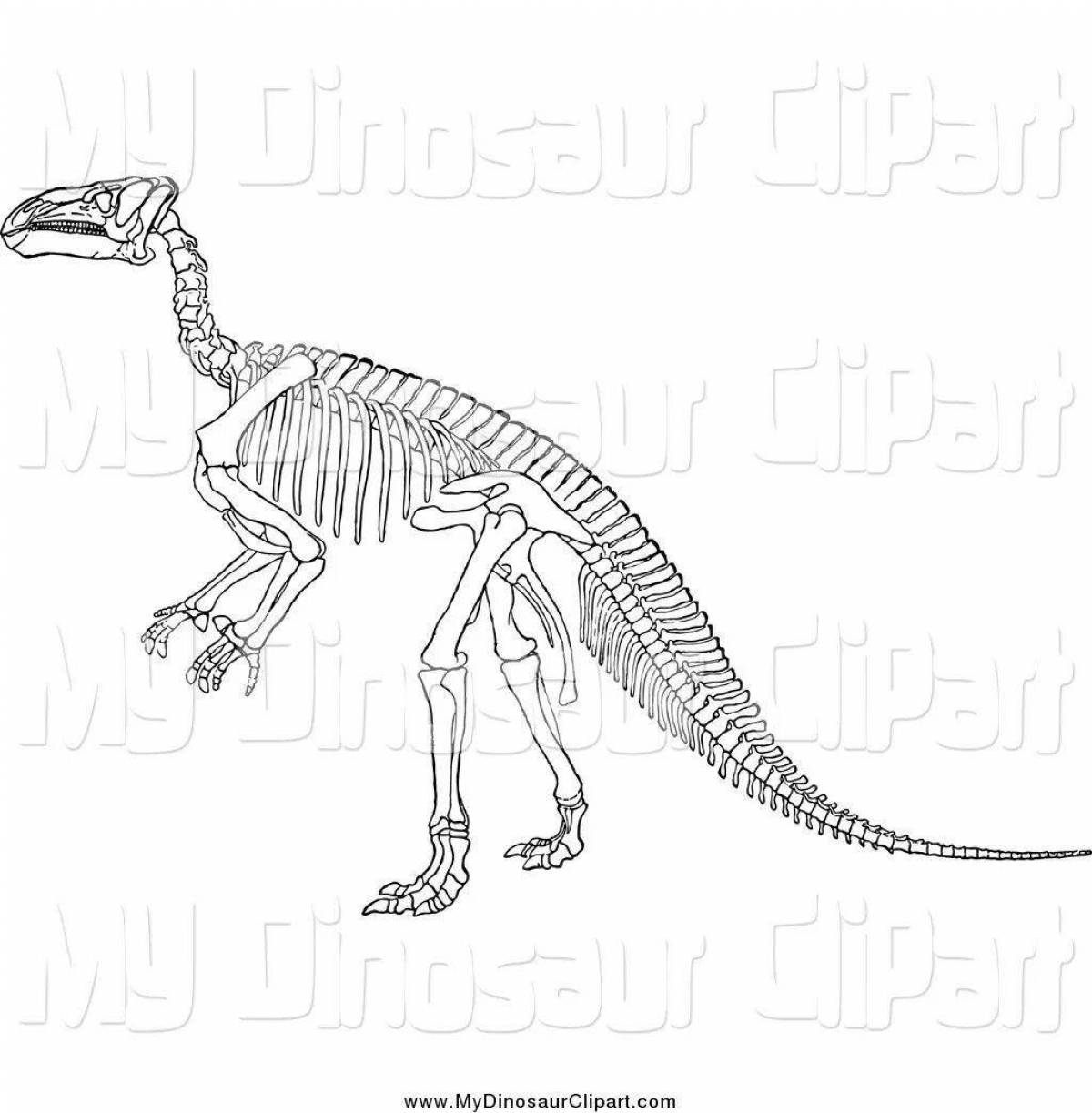 Amazing iguanodon coloring page