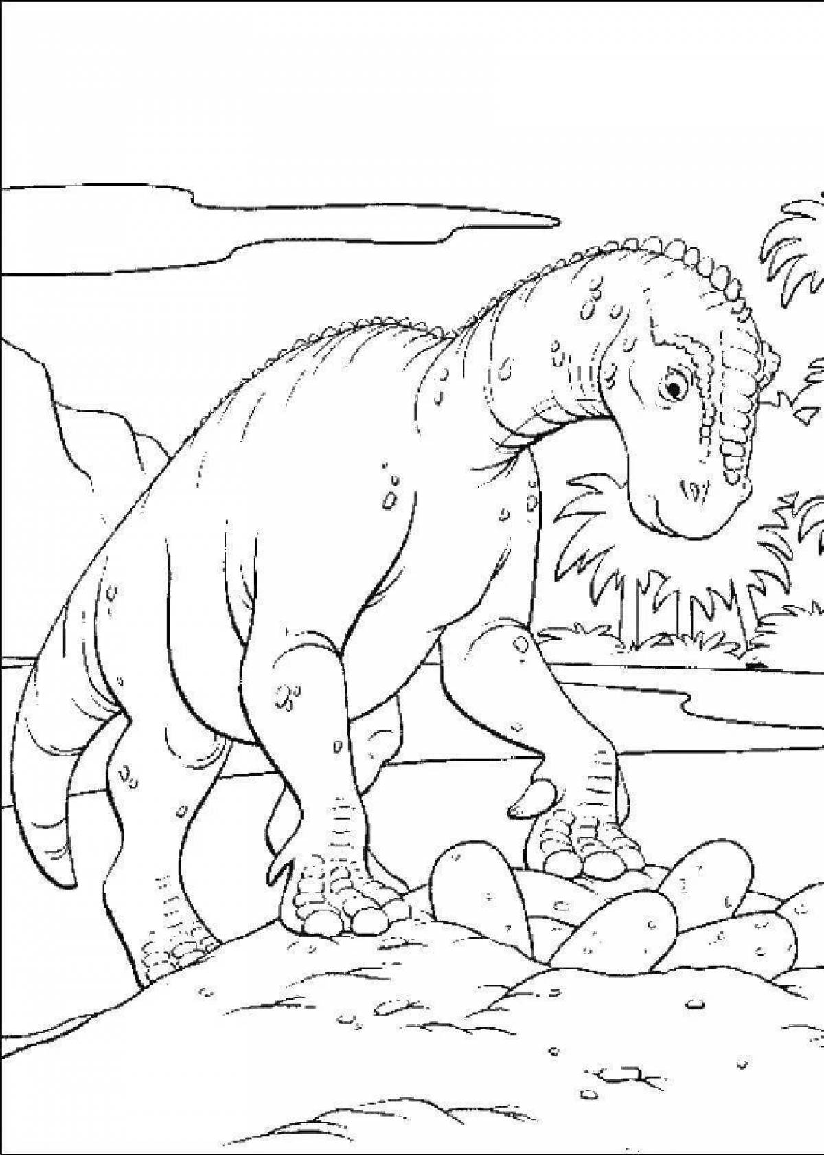 Innovative iguanodon coloring page