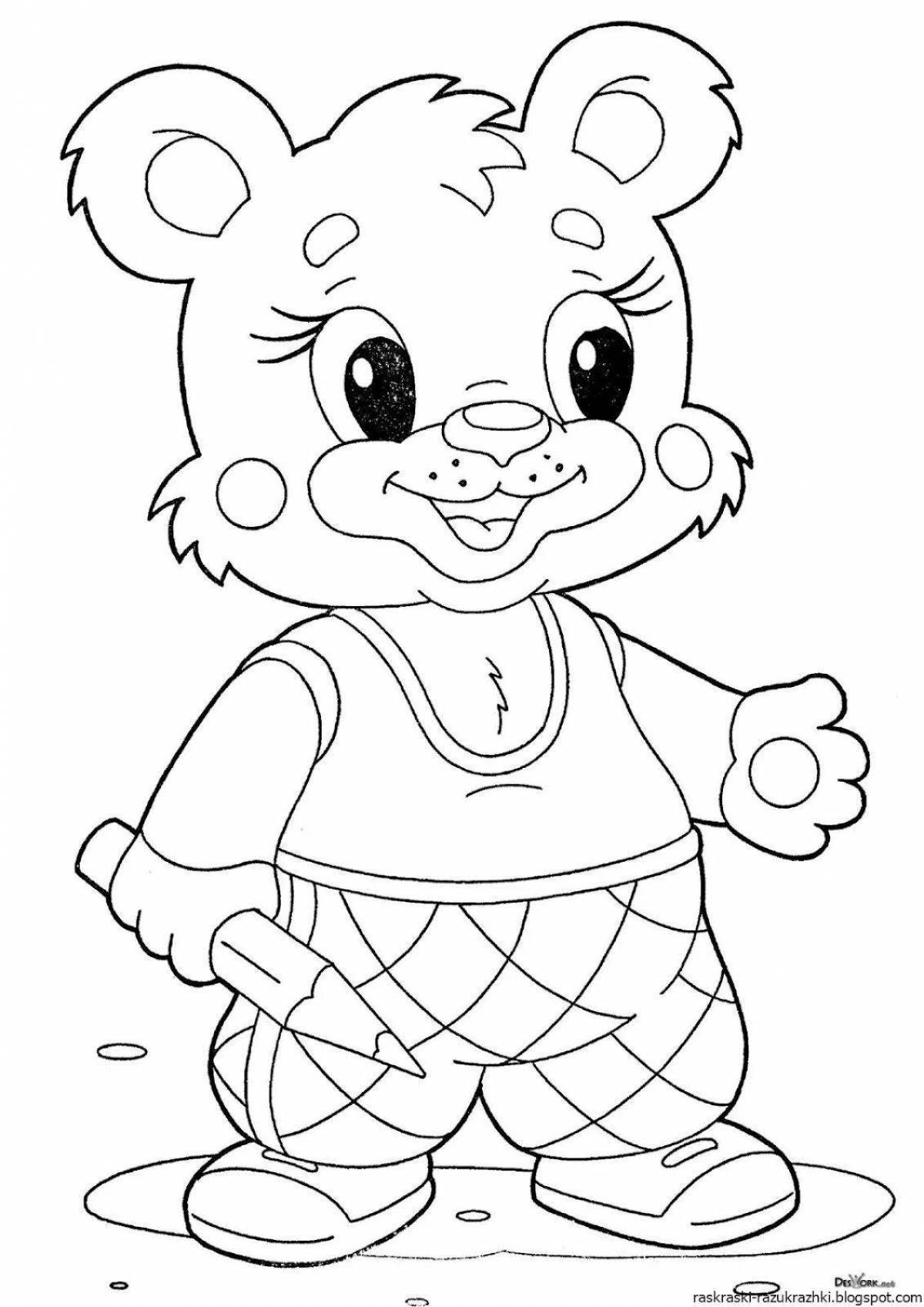 Furry animals coloring pages for kids