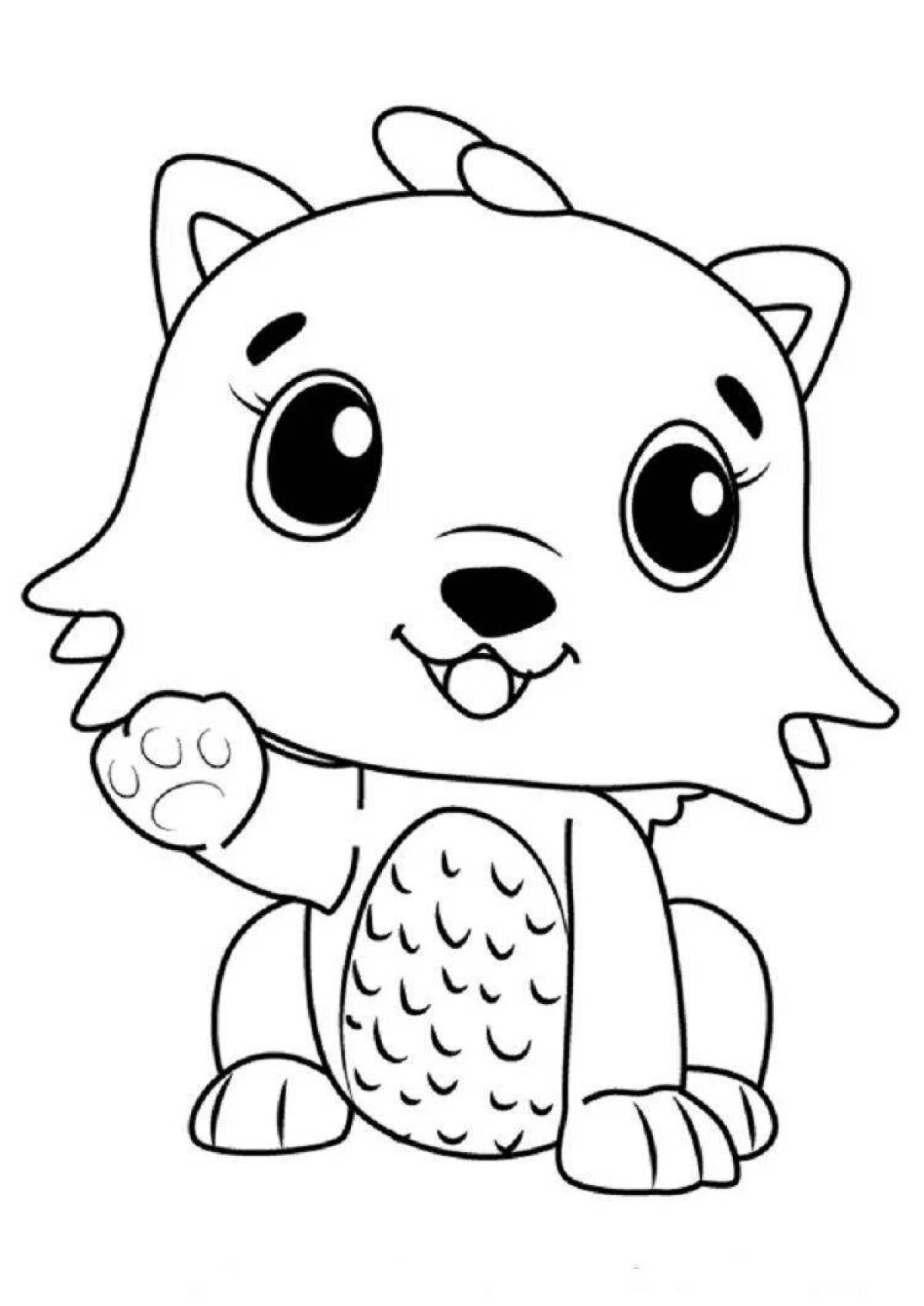 Adorable animal coloring book for kids