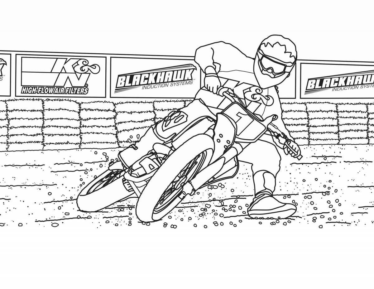 Great pitbike coloring page