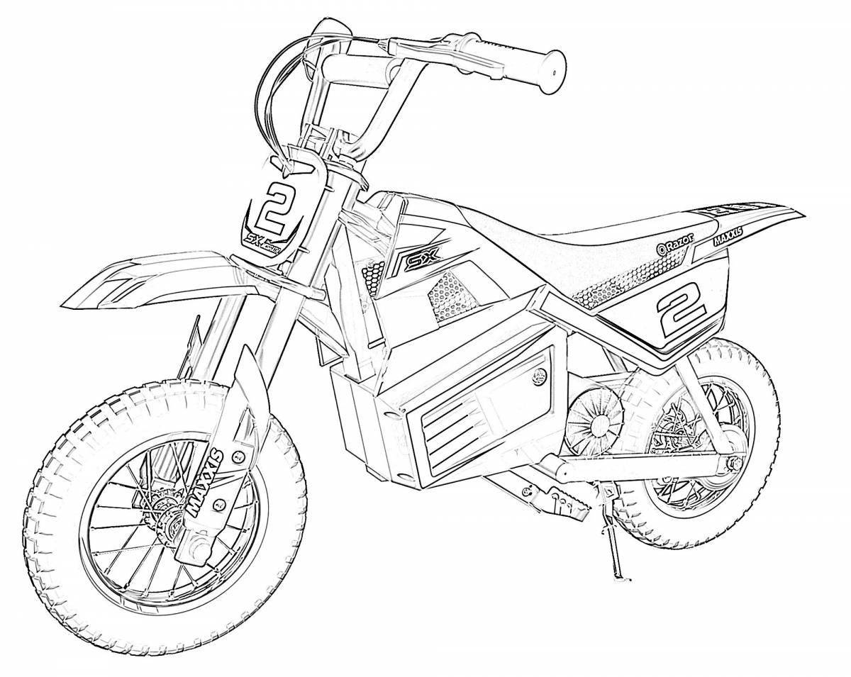 Awesome pit bike coloring page