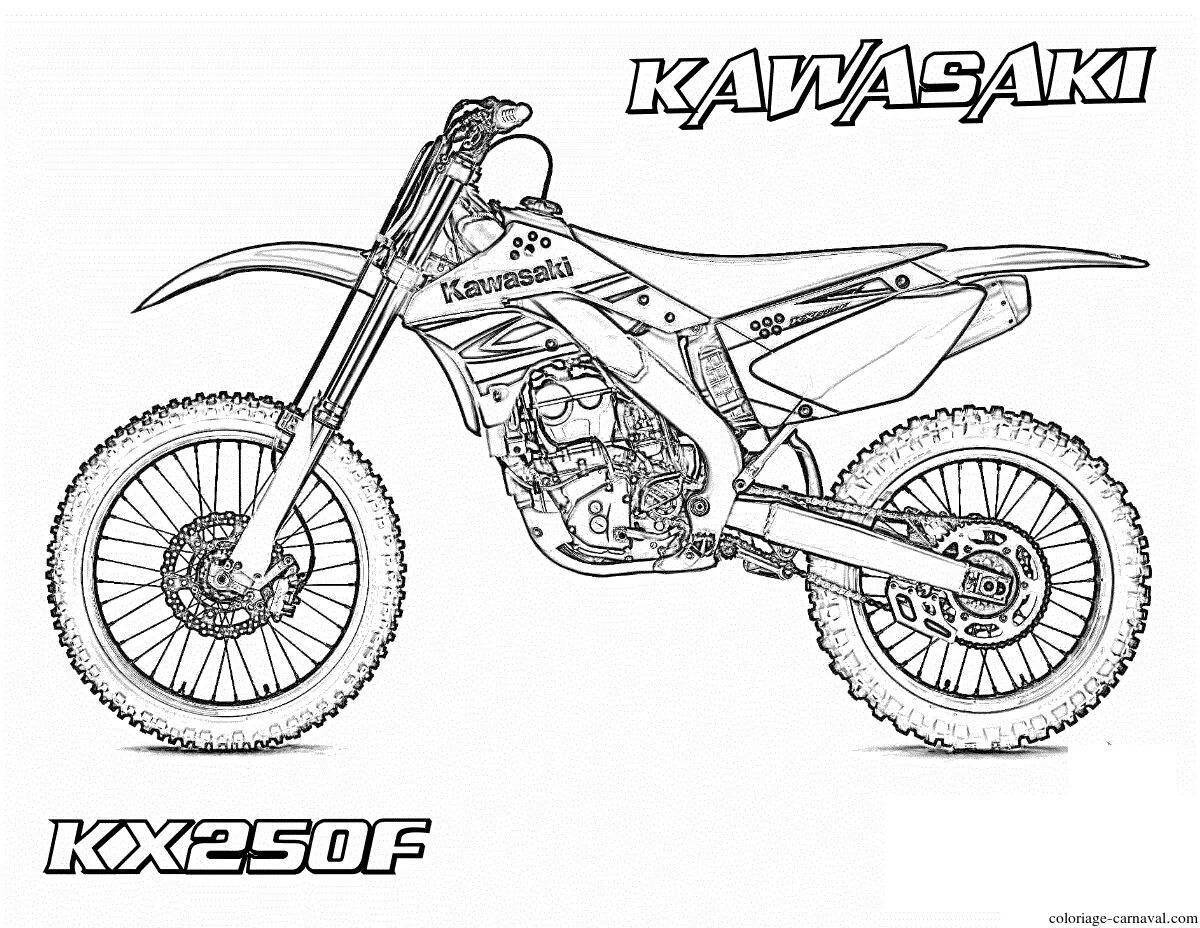 Fascinating pit bike coloring