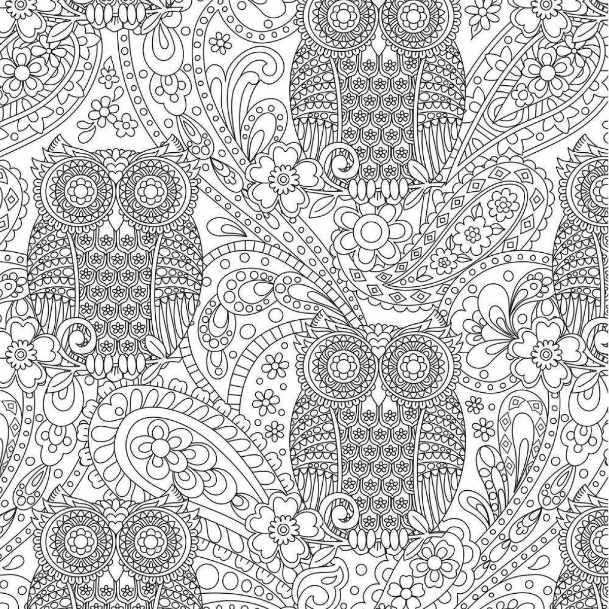 Inviting textile coloring book