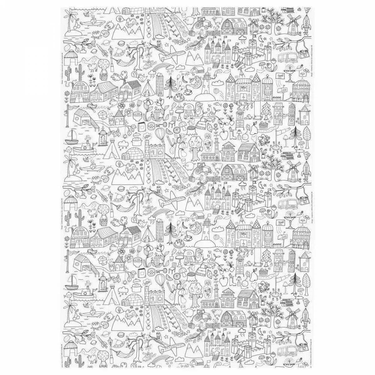 Раскраска Забавная текстильная раскраска