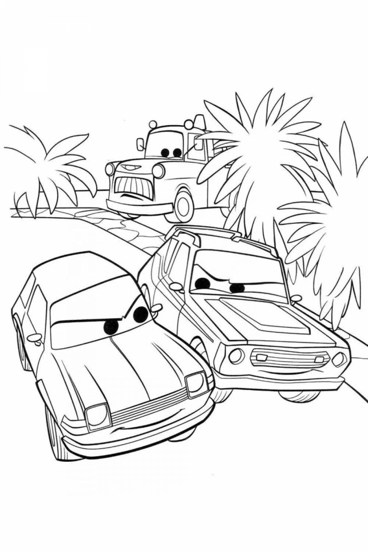 Dynamic cartoon cars for boys
