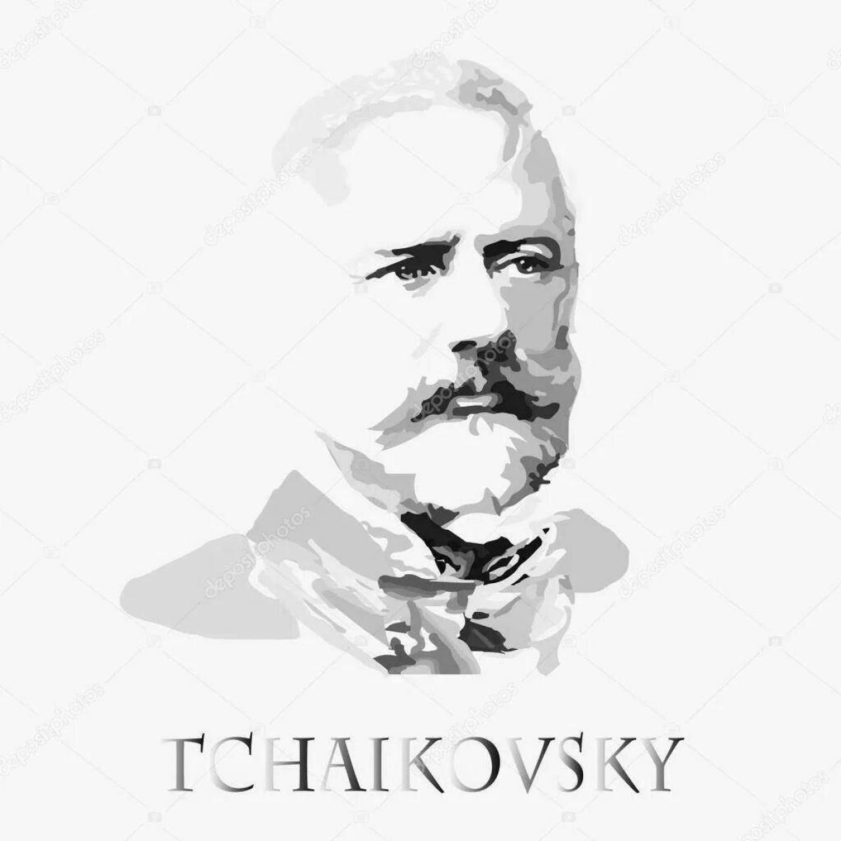Coloring book dazzling Tchaikovsky