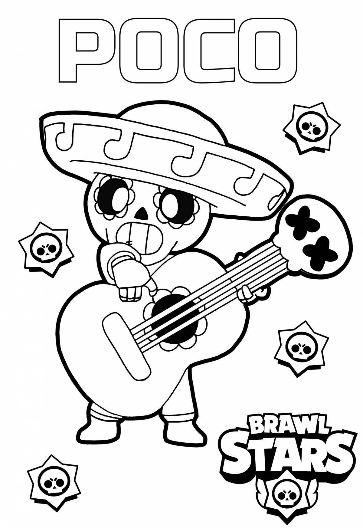 Coloring page happy poco