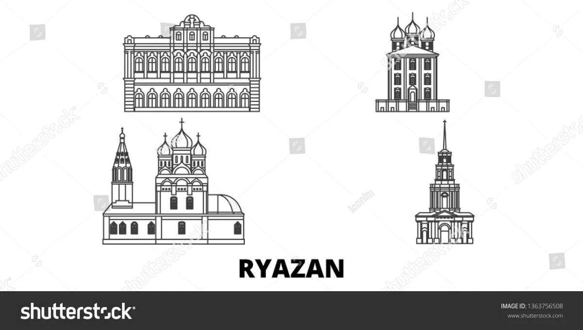 Coloring book gorgeous Ryazan