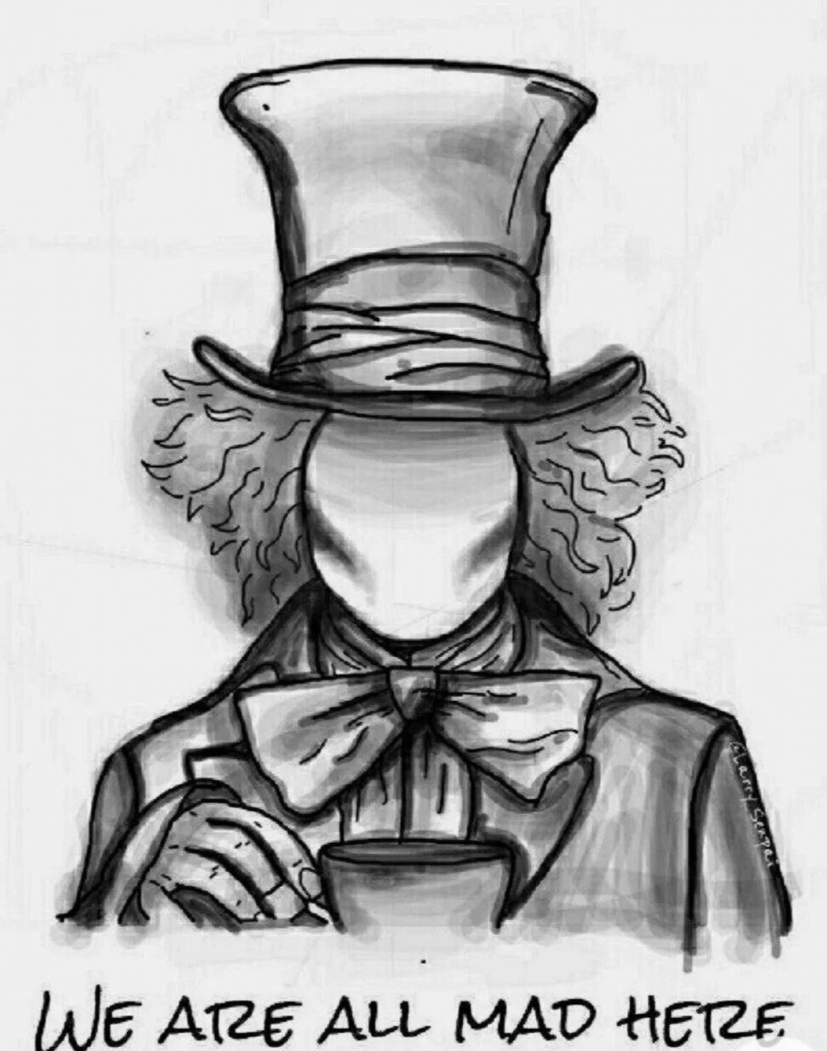 Coloring playful hatter