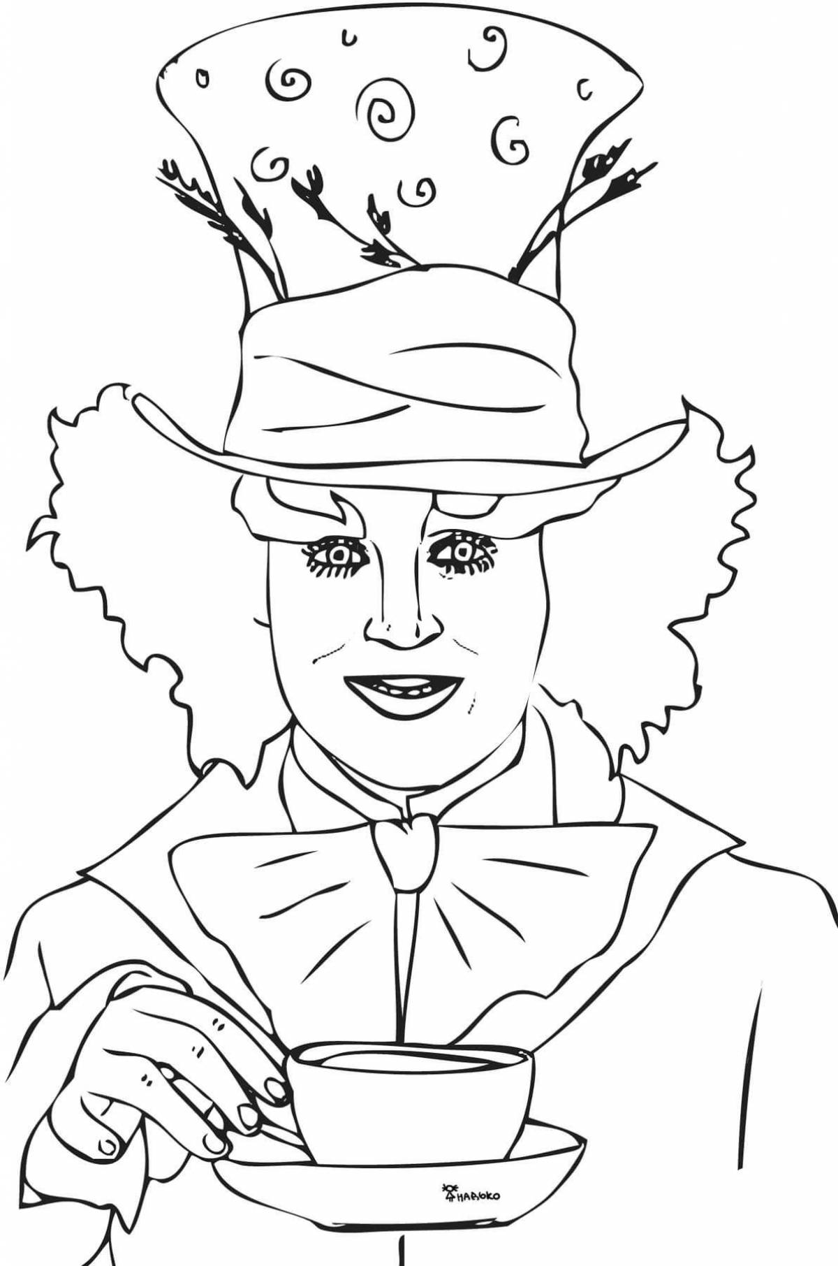 Photo Coloring page the nice hatter