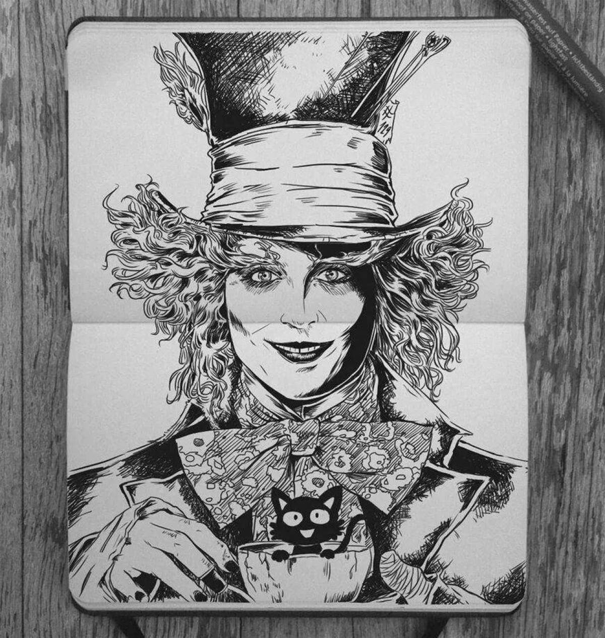 Odd hatter coloring book