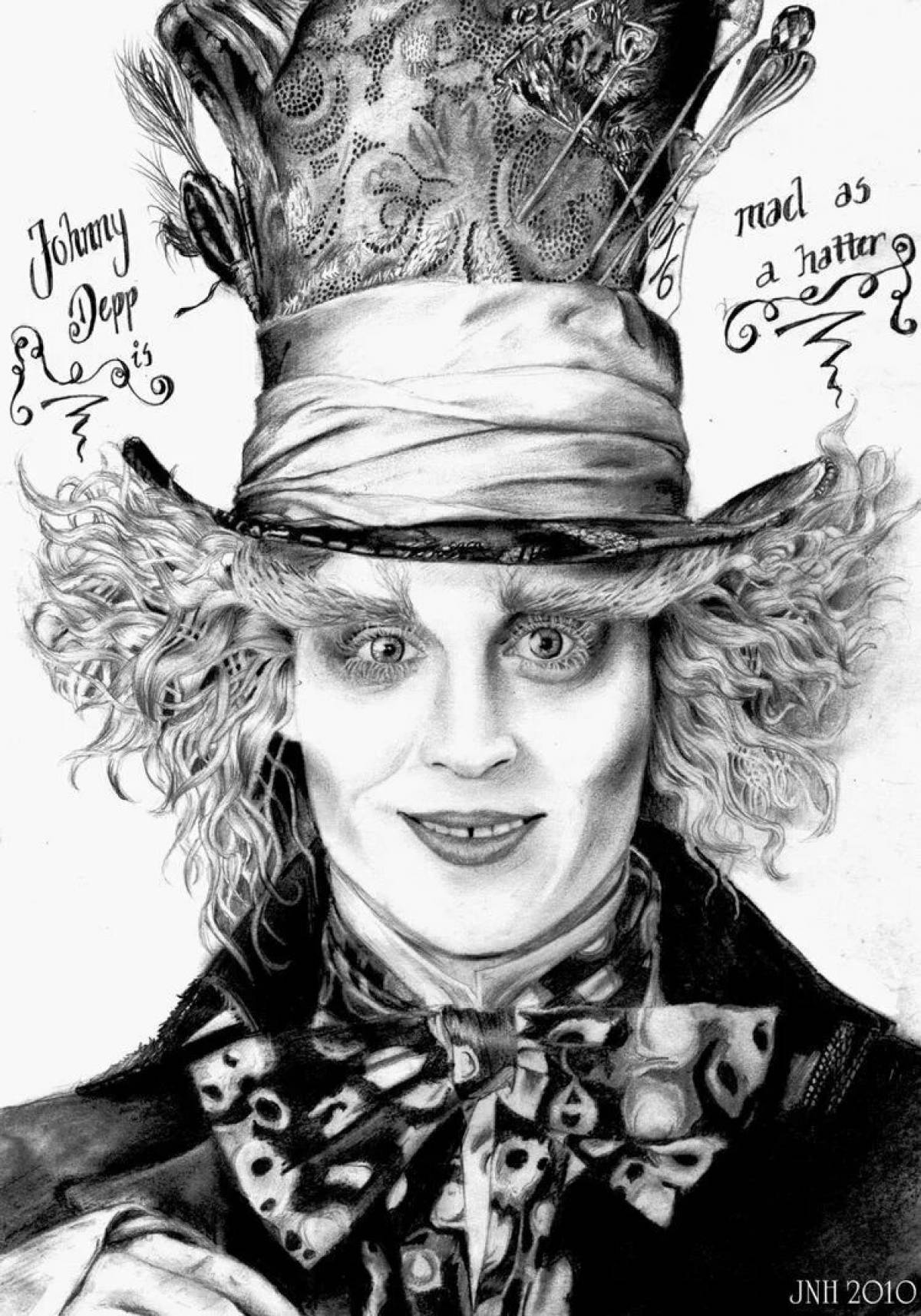Attractive Hatter Coloring Page