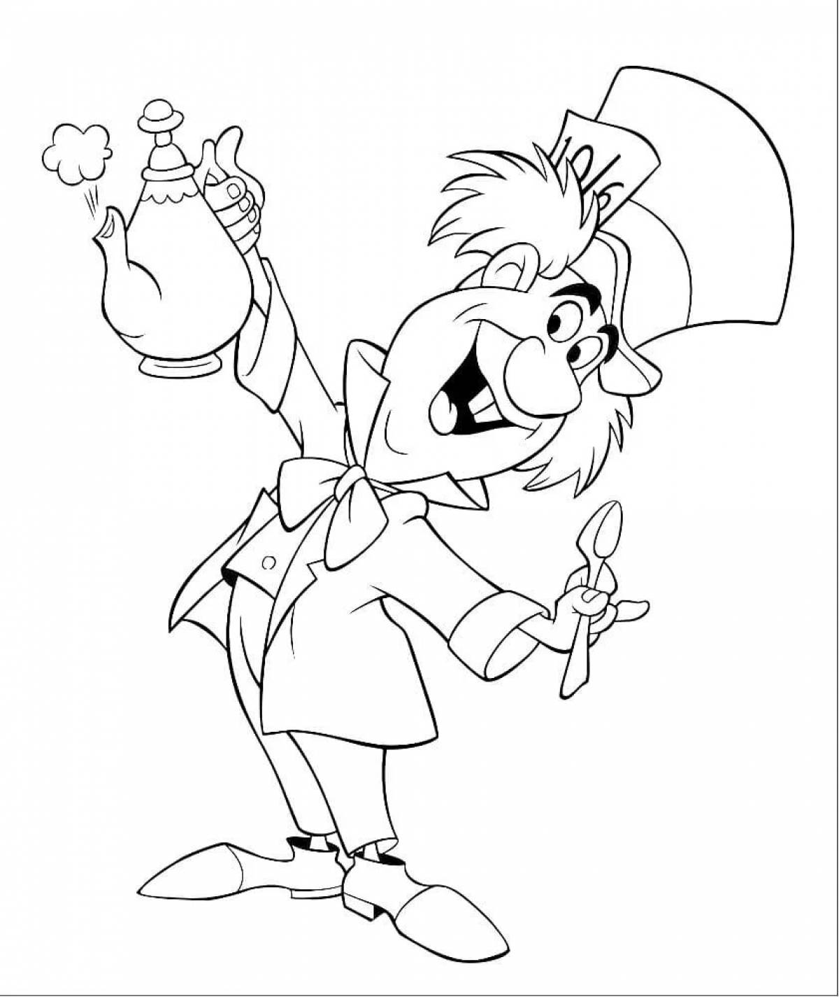 Tempting Hatter Coloring Page