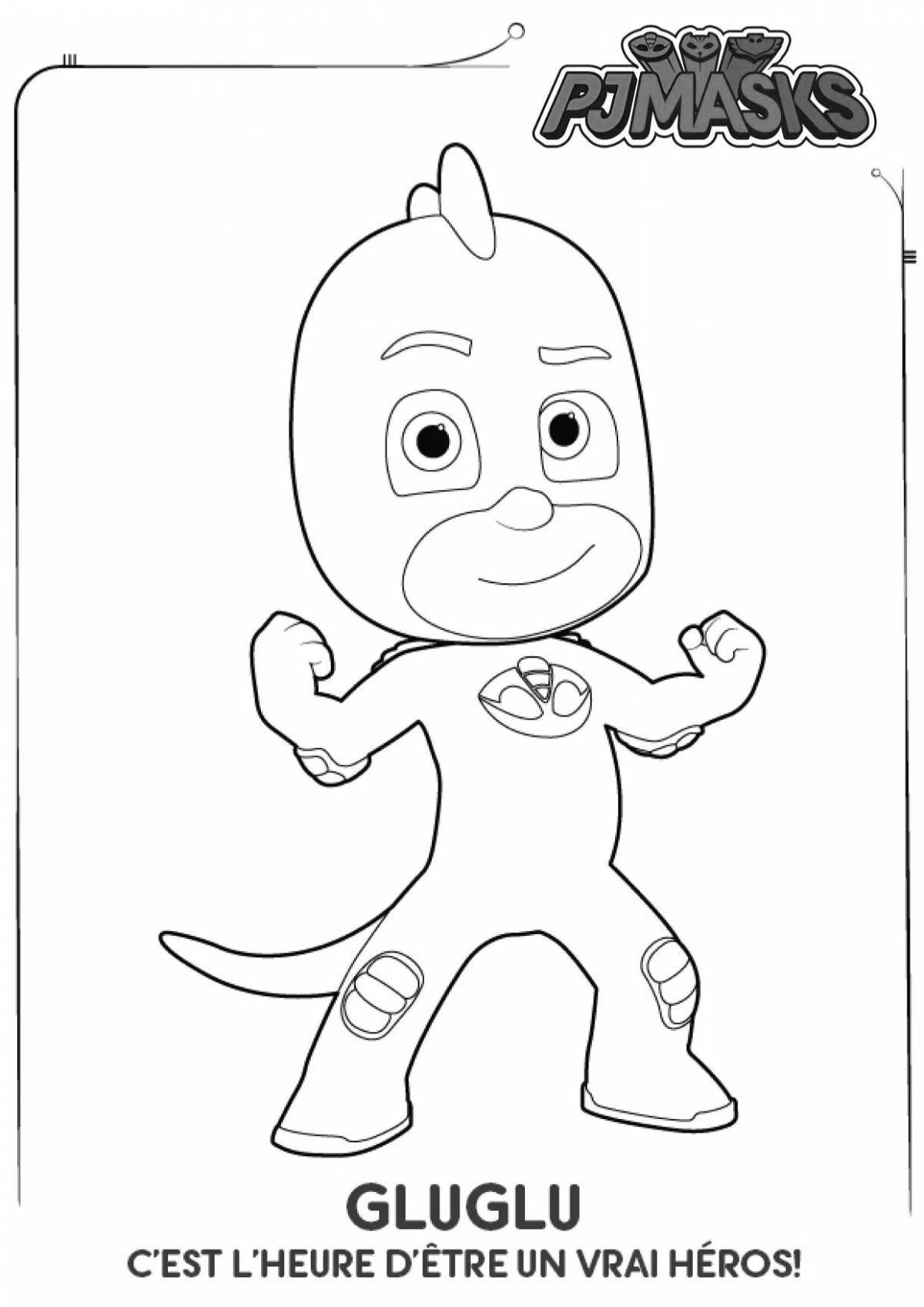 Funny gecko coloring book