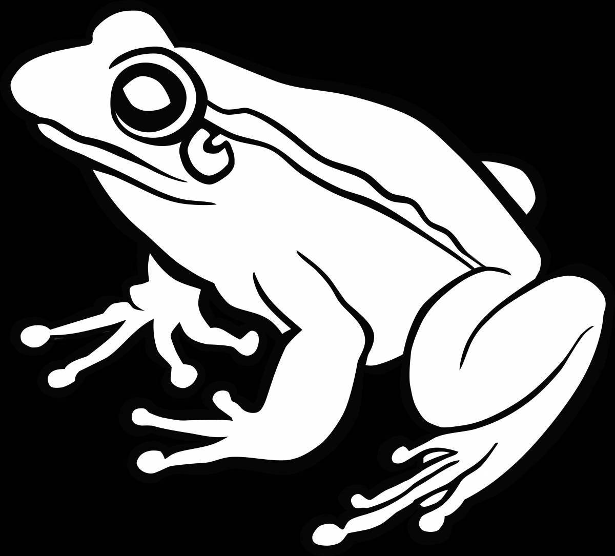Анимированная страница раскраски древесной лягушки