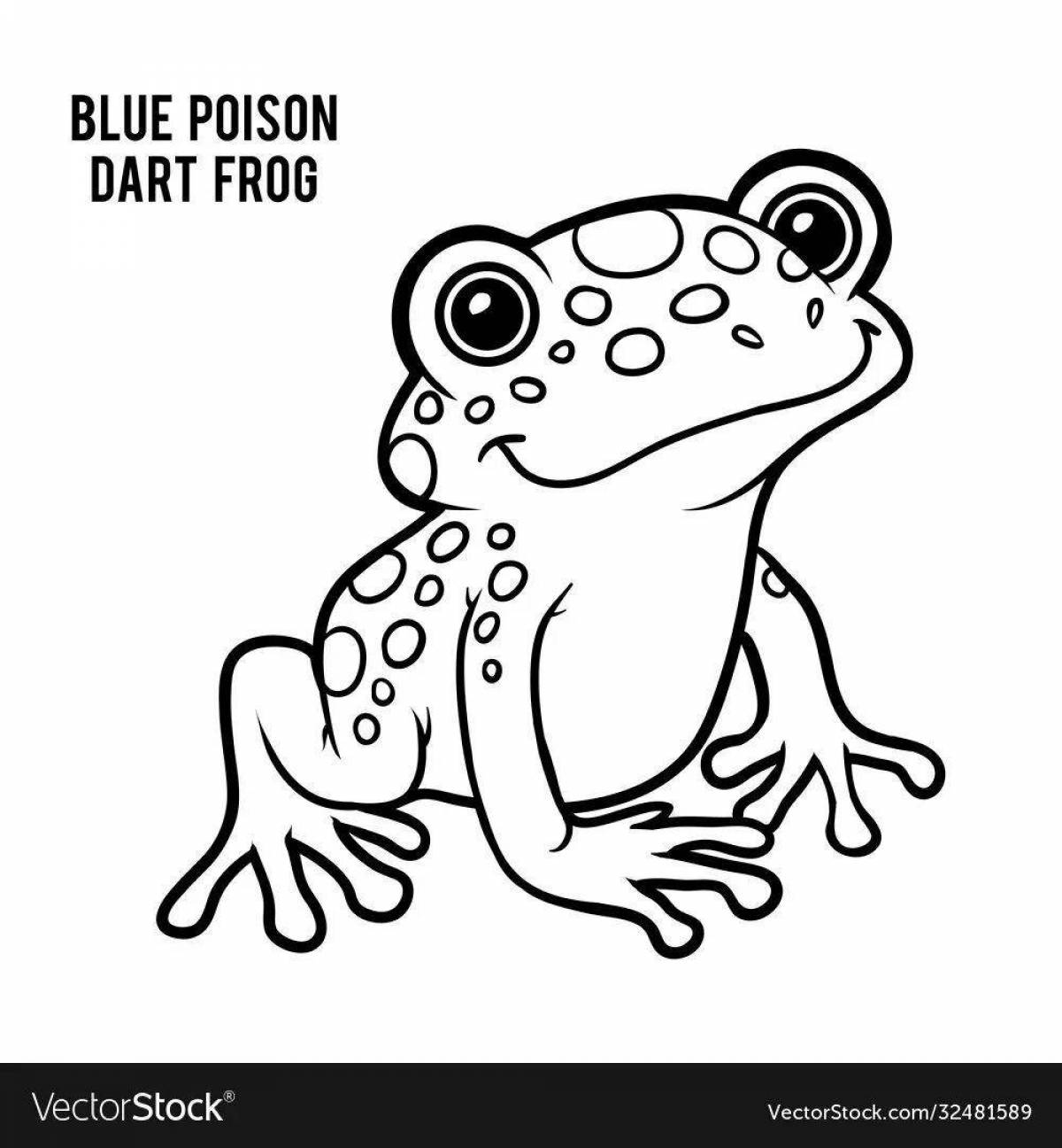 Attractive tree frog coloring