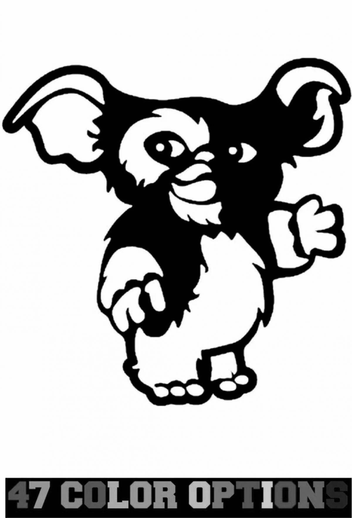 Dramatic gizmo coloring page
