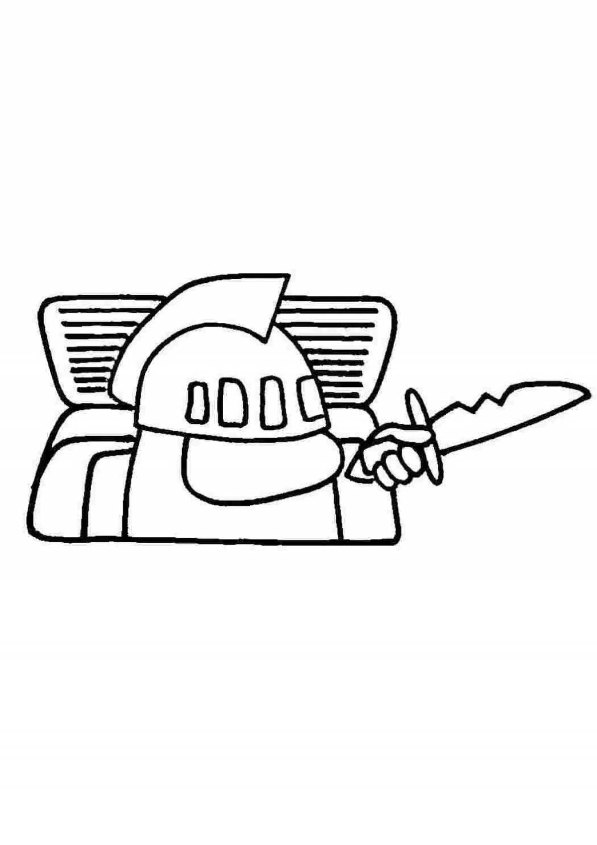 Relaxing traitor coloring page