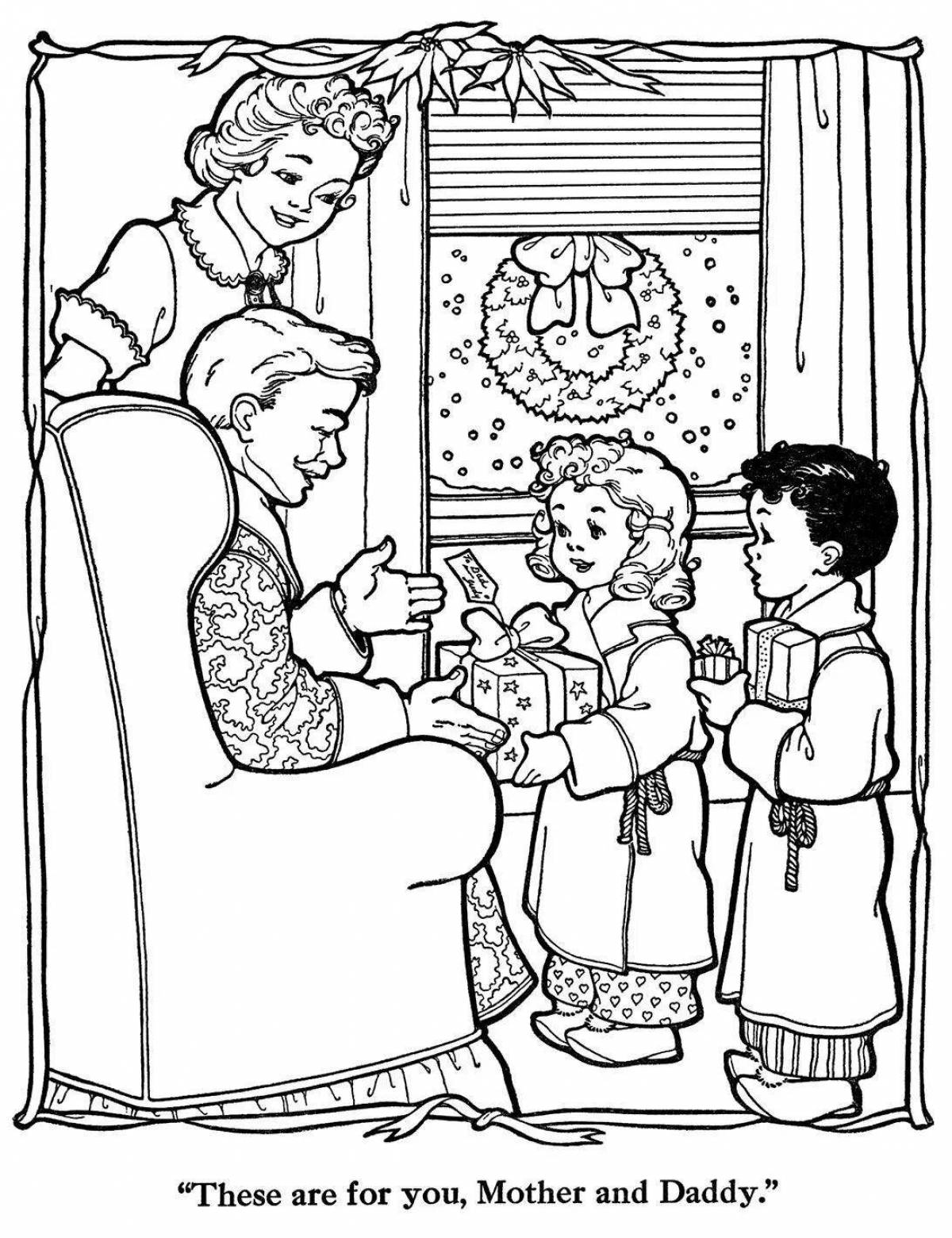 Раскраска Величественная вечерняя раскраска