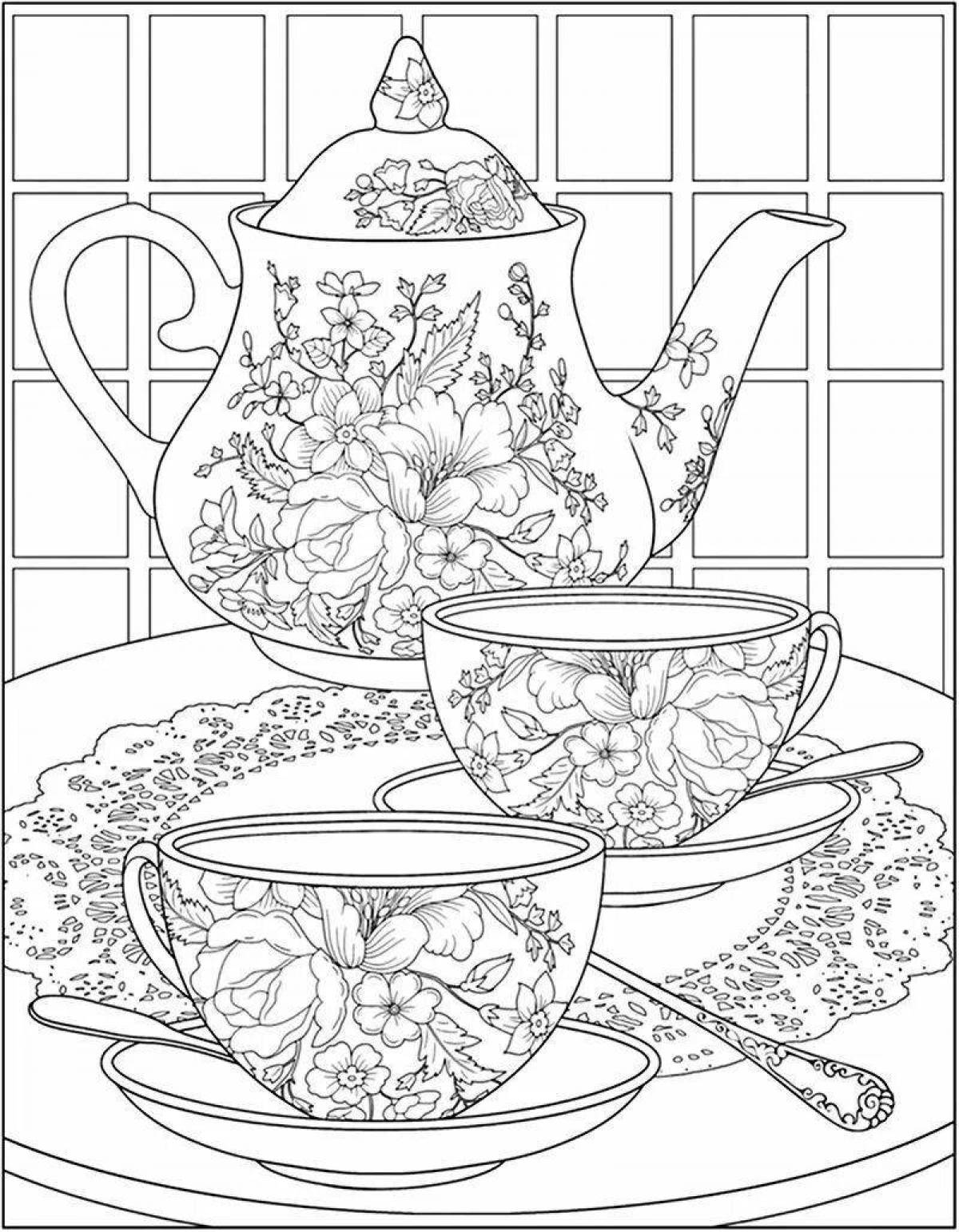 Playful service coloring page