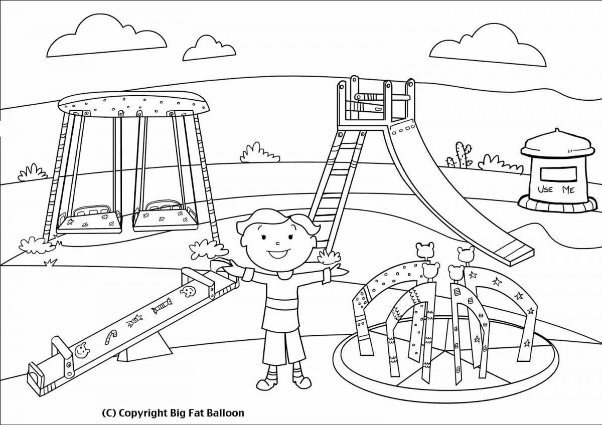 Coloring page area colorful-dream