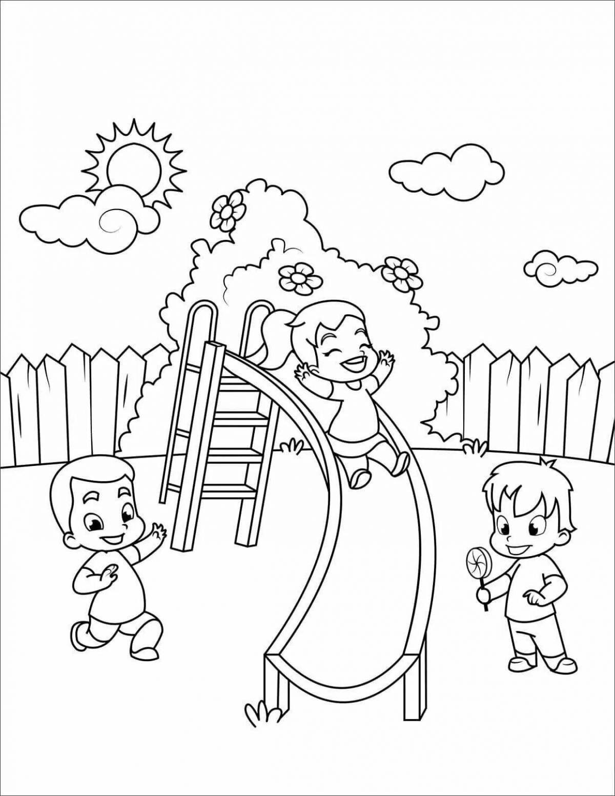 Coloring page area colorful-imagination