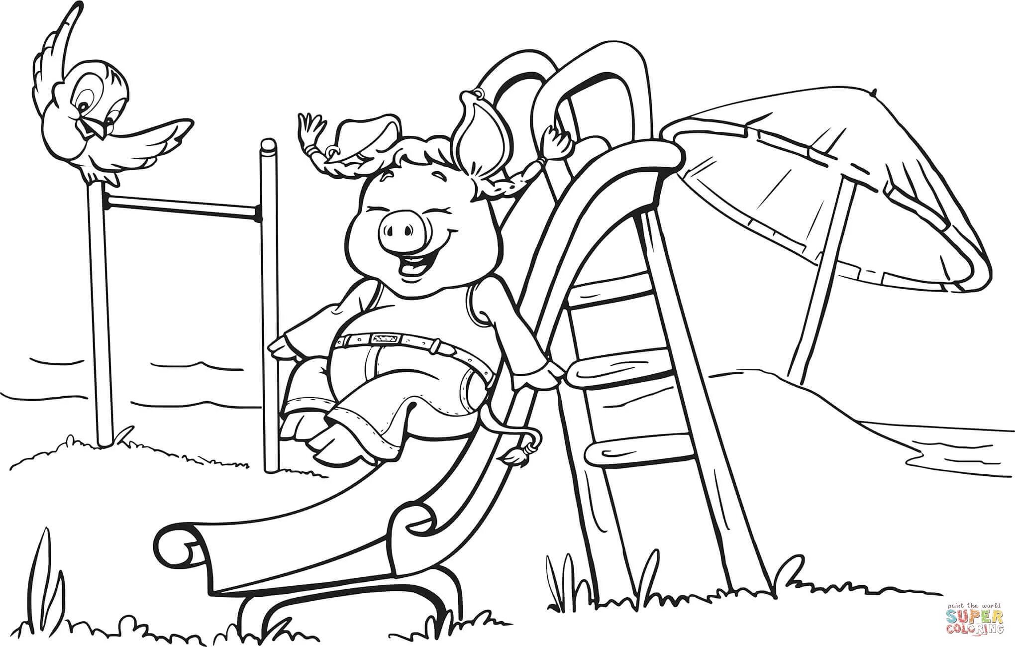 Coloring page area colorful-wish