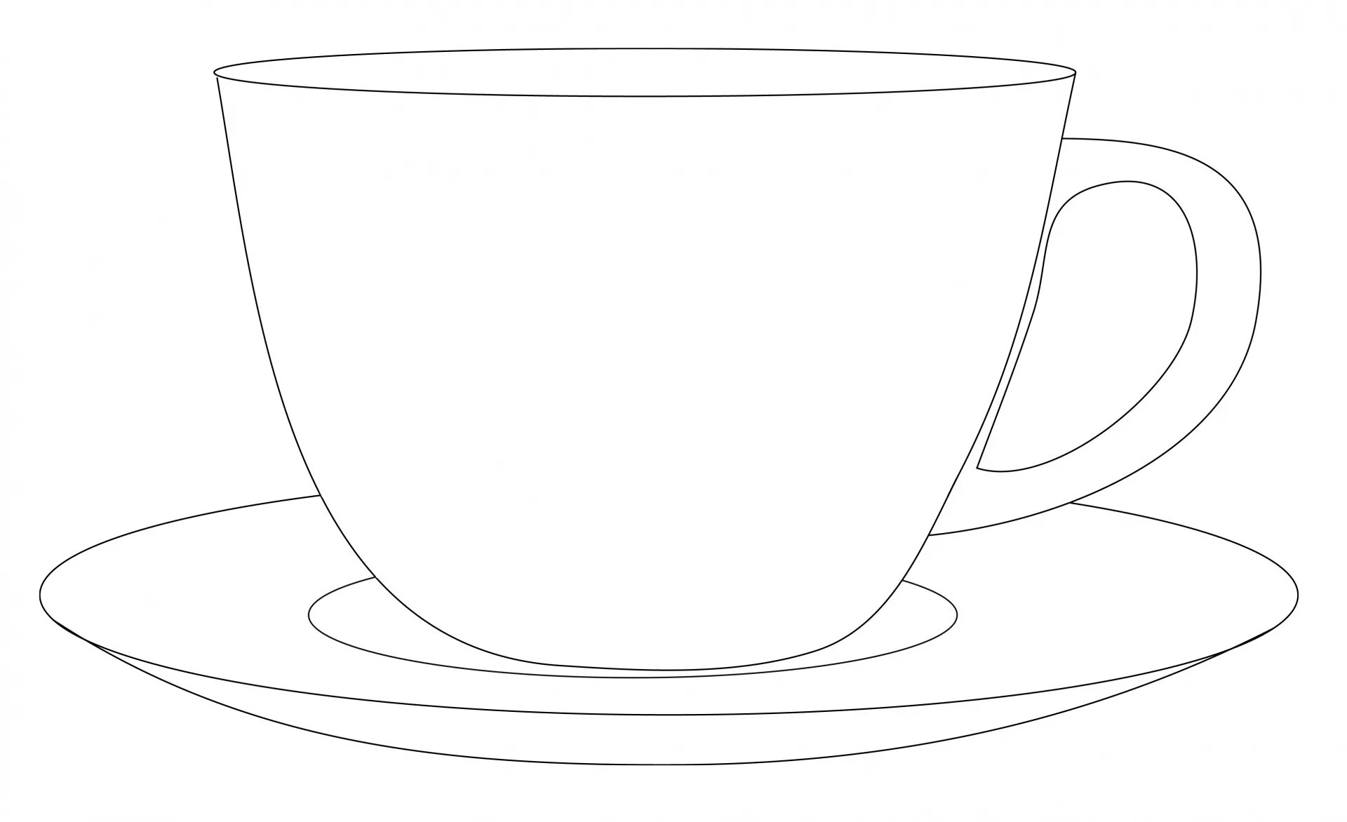 Stylish teacup coloring book for kids