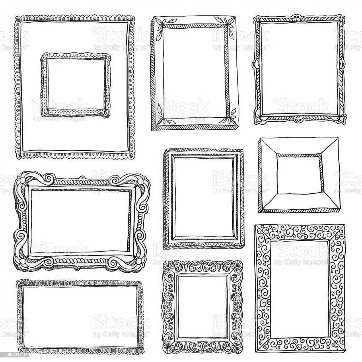 Photo Joyful coloring frame