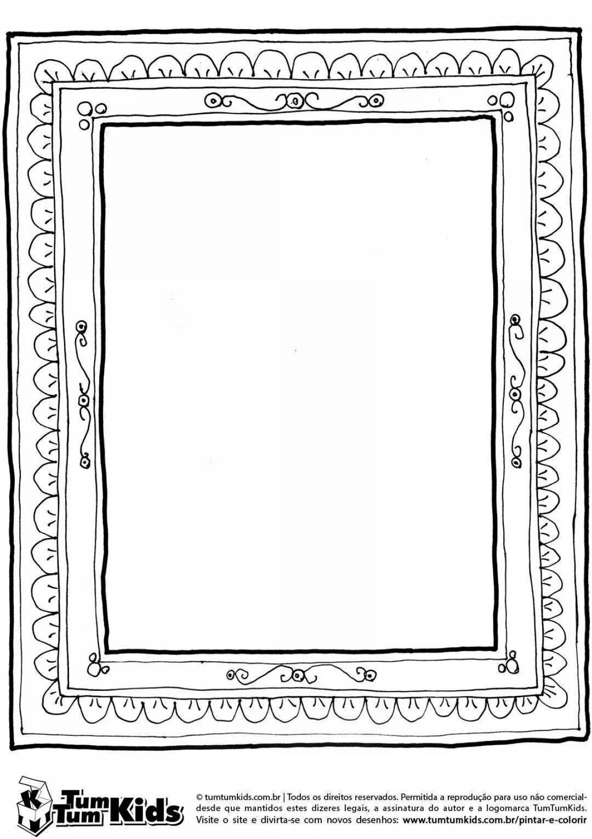 Sparkling coloring frame