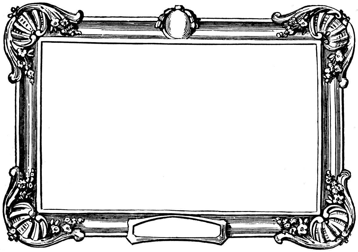 Glossy coloring frame