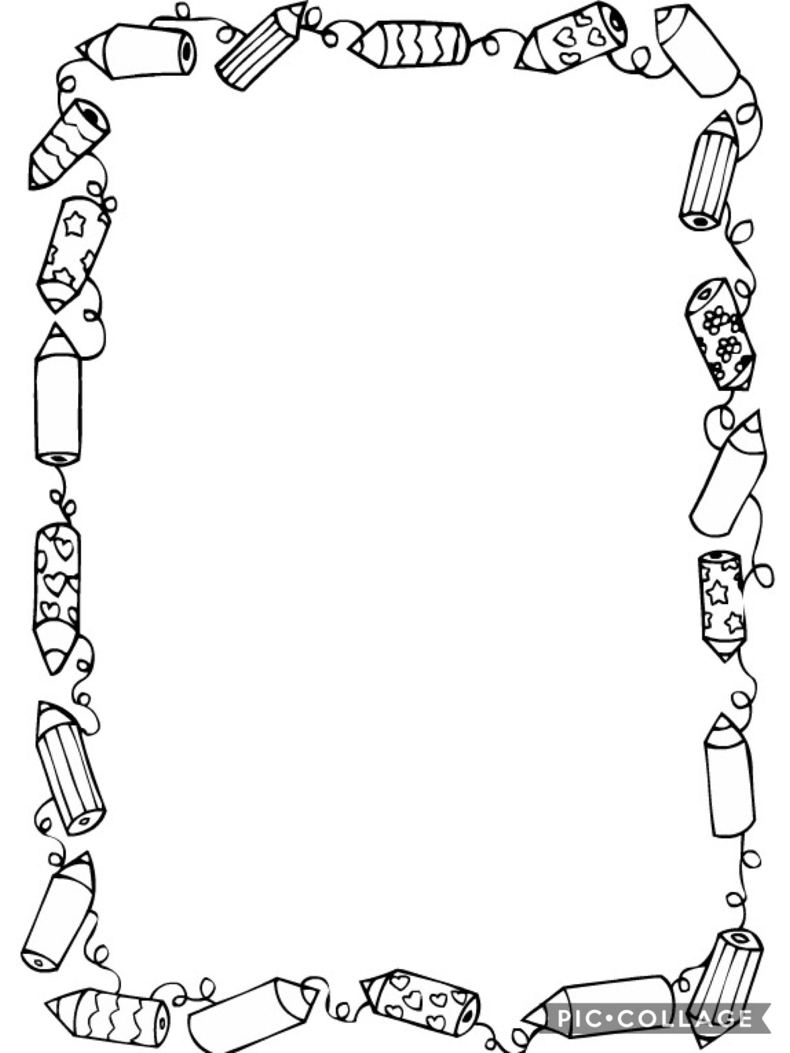 Photo Bold frame for coloring page