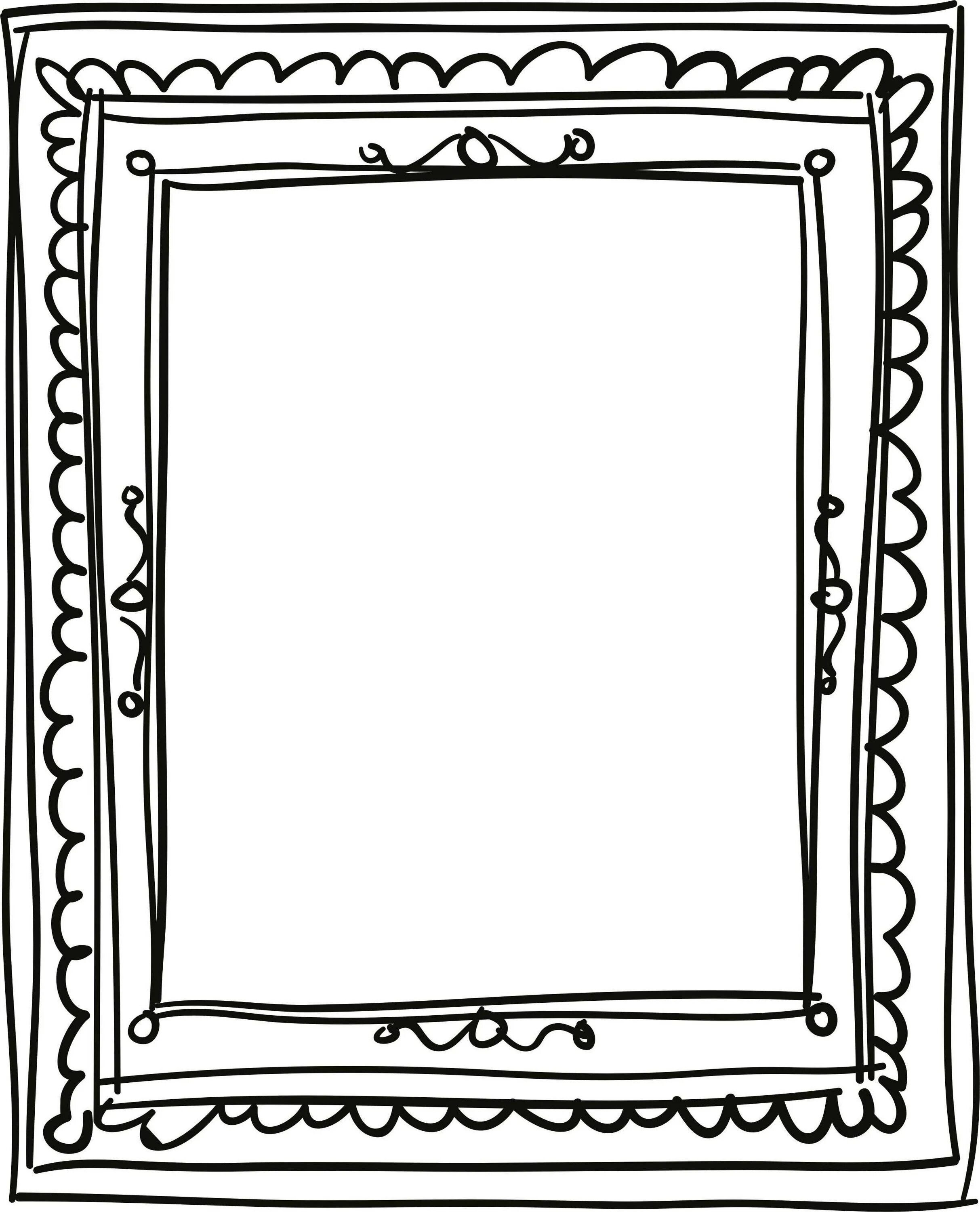 Intricate frame for coloring page