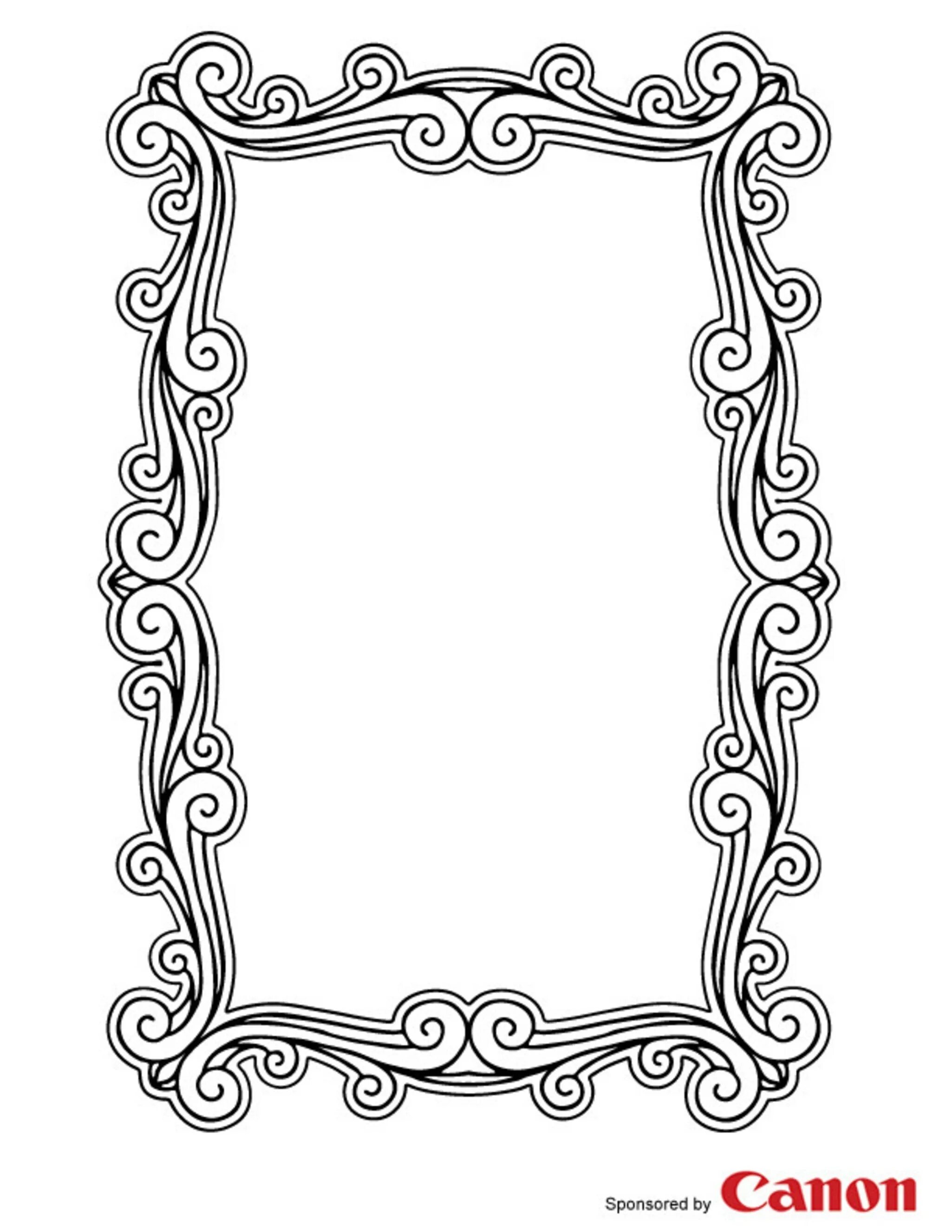 Ornate coloring frame