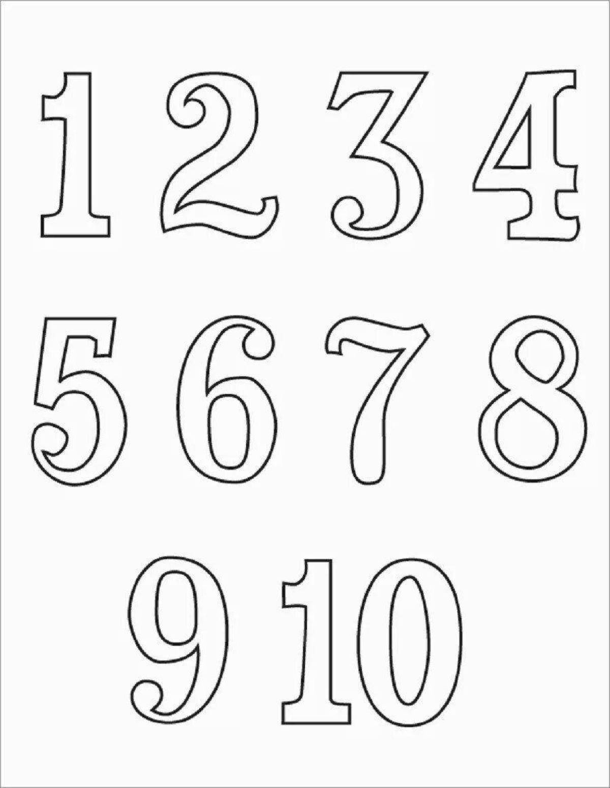 Coloring pages with page numbers