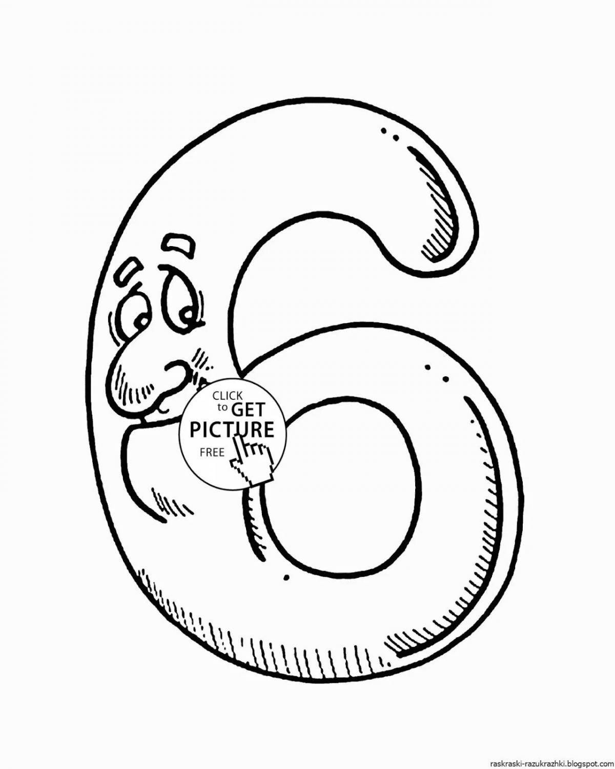Colored bold coloring page numbers